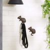 Accent Plus Cast Iron Mouse Wall Hooks - Set of 2